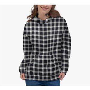 Vera Bradley Women's Pearl Buffalo Checker Pullover Fleece Pajama Hoodie Size S